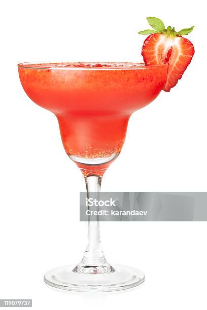 A Strawberry Flavored Alcoholic Cocktail Stock Photo - Download Image Now - Strawberry, Margarita, Cocktail