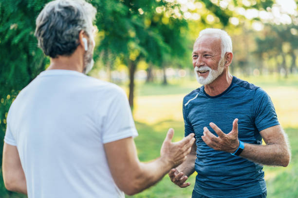istock Mature men after jogging 1190798598