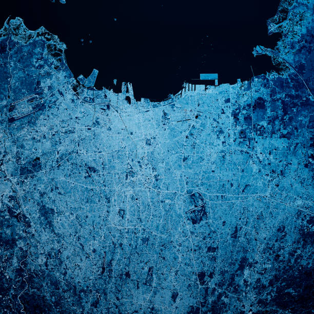 istock Jakarta Indonesia 3D Render Map Blue Top View Jun 2018 1190802138