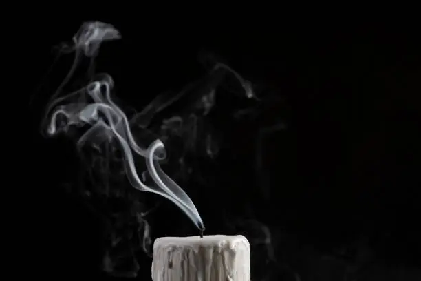 Photo of Close-up of burnout candle