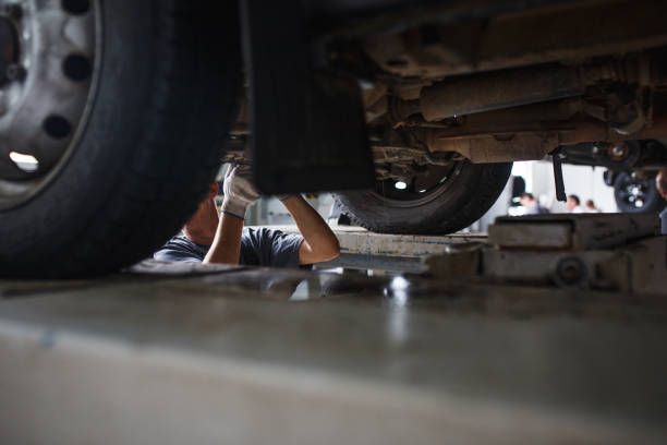 istock Car repair in the service station. 1190808849