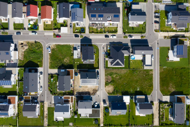 istock Aerial Top View of a Housing Development 1190810364