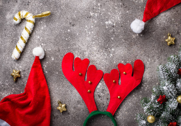 istock Christmas background with Santa hat 1190810461