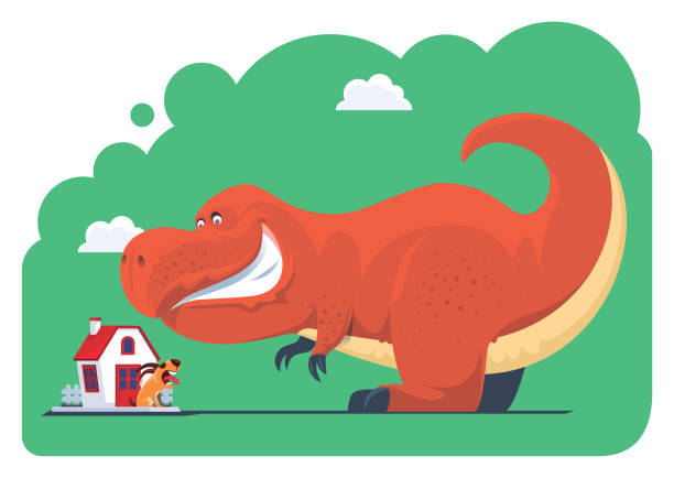 Dinosaur Meeting Barking Dog Stock Illustration - Download Image Now - Dinosaur, Extinct, Giant - Fictional Character - iStock Dinosaur Meeting Barking Dog Stock Illustration - Download Image Now - Dinosaur, Extinct, Giant - Fictional Character - iStock
