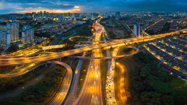 istock Malaysia Highway aerial view 1190820634