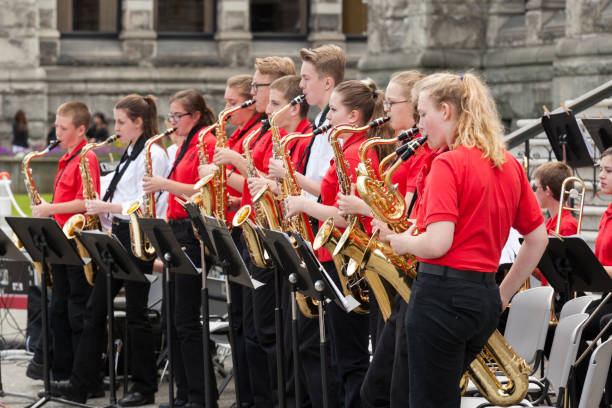 Musicians with woodwind instruments