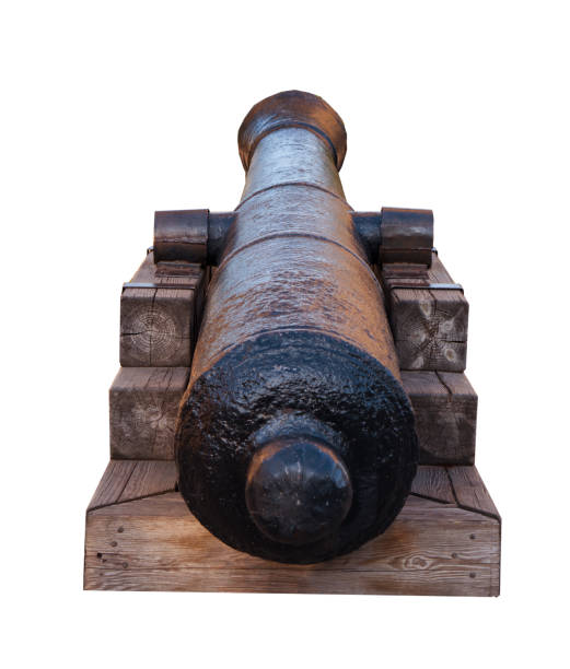 istock Antique eighteenth century cannon isolated on white 1190826654
