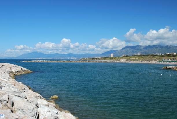 istock Sea with coastal views, Cabopino, Marbella, Spain. 1190826722