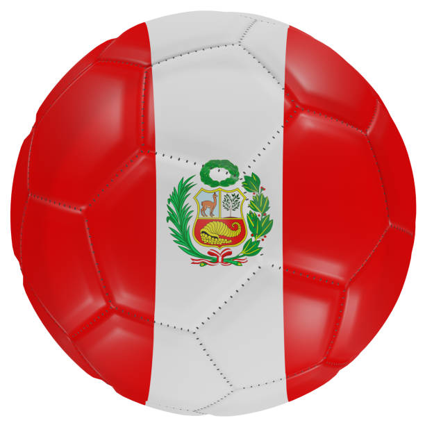 istock Peru flag on a soccer ball 1190828950