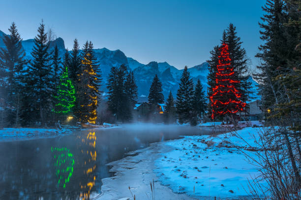 Christmas Light on Spring Creek in Canmore