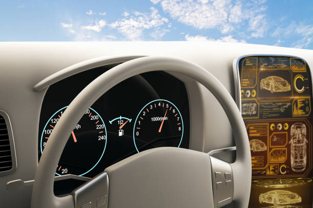 istock Contemporary white car interior 1190832563