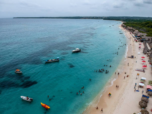 Blanca beach located south of Cartagena de Indias, Colombia