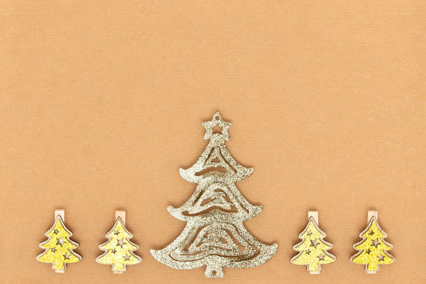 istock New Year and Christmas decorations on craft paper. Top view, flat lay, copy space. 1190837660