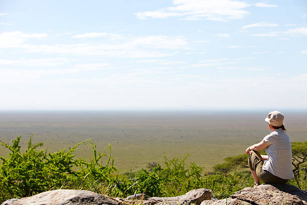 istock Woman on safari 119083953