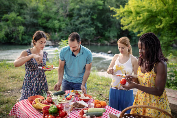 istock Healthy vegan eating in nature 1190841410