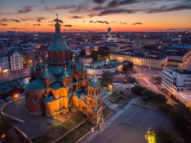istock Finland aerial view 1190841419