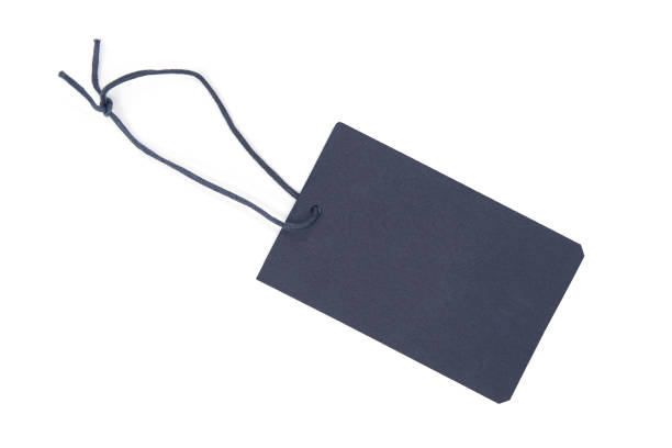 istock Dark paper Tag or Label isolated on white Background 1190842597