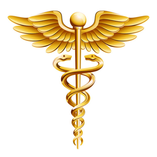 Caduceus Medical Icon. Caduceus Medical Icon/Emblem created in vector. medical symbols stock illustrations