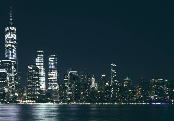 istock Manhattan panorama at night, USA. 1190856779
