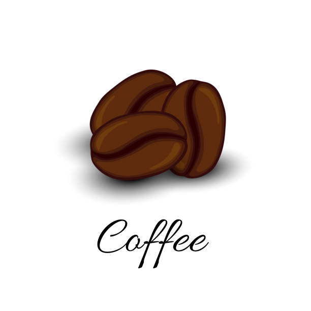 ilustraciones, imágenes clip art, dibujos animados e iconos de stock de granos de café sobre fondo blanco aislado - coffee bean coffee crop heap backgrounds