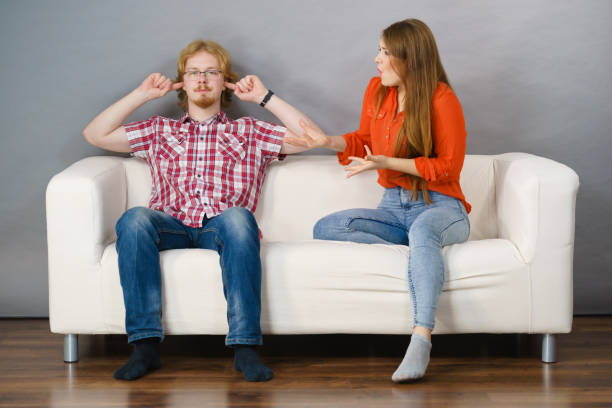istock Man and woman having fight 1190859758