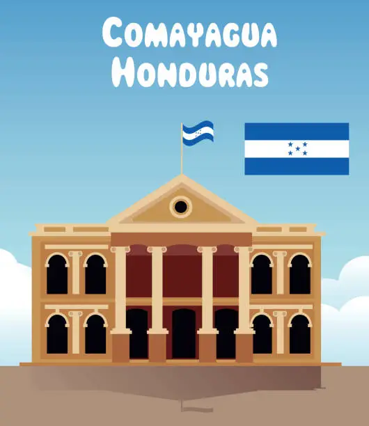 Vector illustration of Honduras, Comayagua