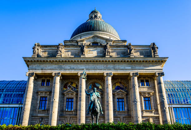 munich - Bavarian State Chancellery munich - Bavarian State Chancellery - government bavarian state parliament stock pictures, royalty-free photos & images