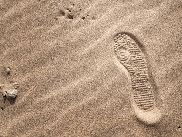istock Shoe Print on The Sand 1190865229