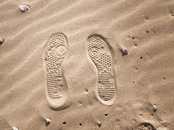 istock Shoe Print on The Sand 1190865450