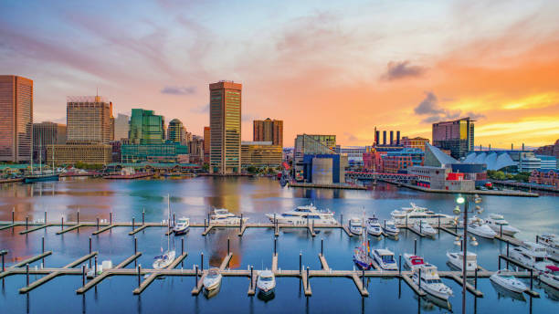 istock Baltimore, Maryland, USA Inner Harbor Skyline Aerial 1190866949