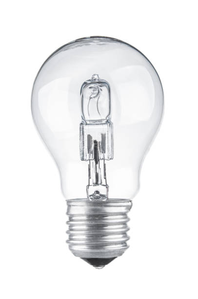 istock Light bulb close up isolated on white background 1190868090