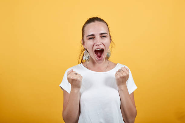 istock Girl getting sense of winning 1190875003