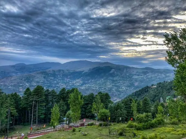 Beautiful view of the mountains of Jammu- Patnitop. (India)