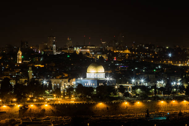 istock Dome of the Rock Mosque in Jerusalem at night. 1190878482