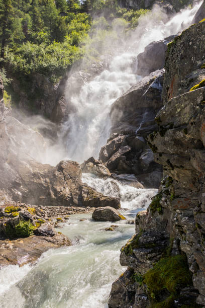 istock One of the three Rutor waterfalls (Aosta Valley, Italy) 1190879811