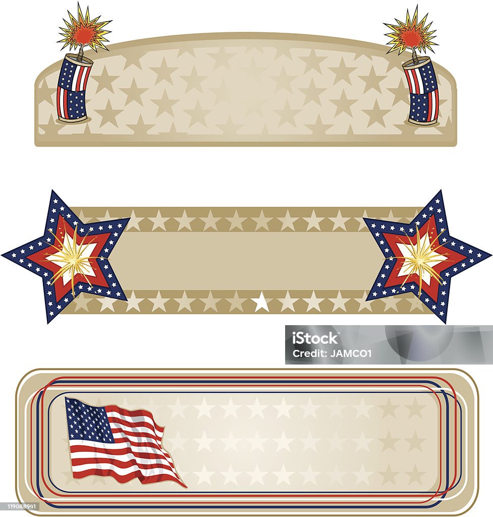 Bandeiras americana - Royalty-free 4 de Julho arte vetorial