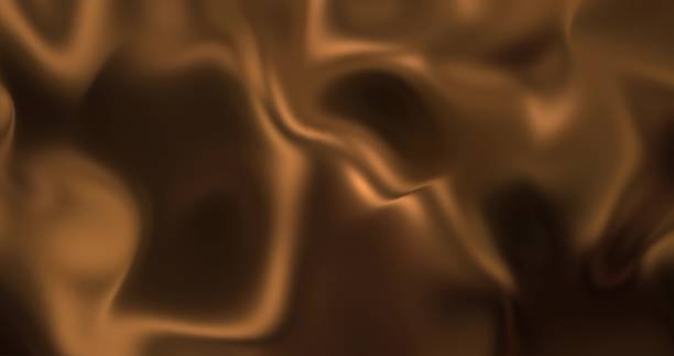 istock Liquid hot chocolate background. Melted dark chocolat texture 3D rendering . Glamour silk backdrop 1190890418