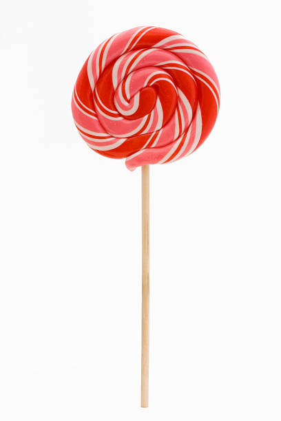 istock pink lollipop on white 119089147