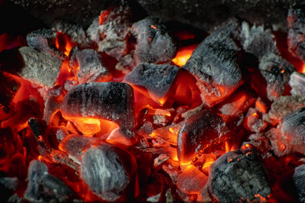 istock hot red coals among black ash, wallpapers for mobile devices, abstract 1190891930