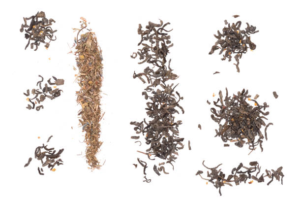 お茶。 - herbal medicine tea crop tea leaves dry ストックフォトと画像
