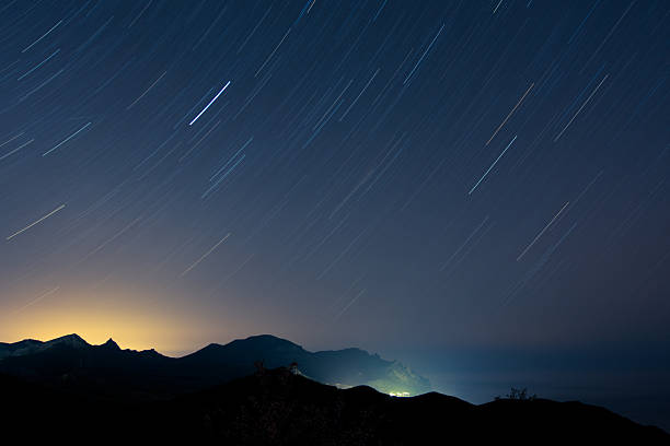 istock Long streaming exposure of a night sky 119089394