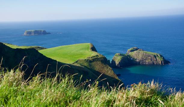 puente de cuerda carrick-a-rede - carrick a rede fotografías e imágenes de stock