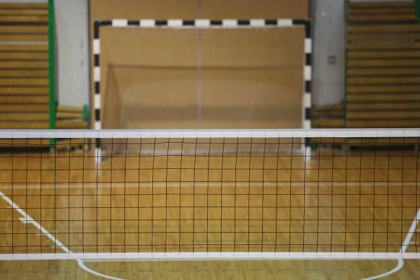 istock school gym indoor with volleyball net 1190899844