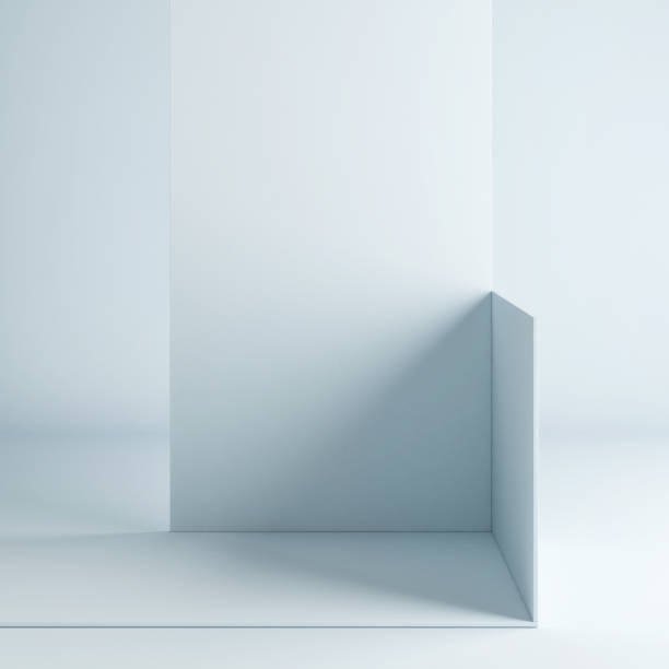 istock Mock up podium abstract space for presentation products, background blue curtain 1190900937