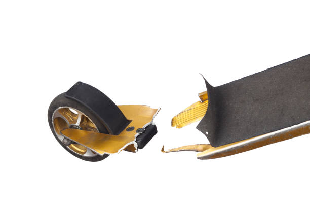 istock Damaged scooter isolated on a white background 1190903503