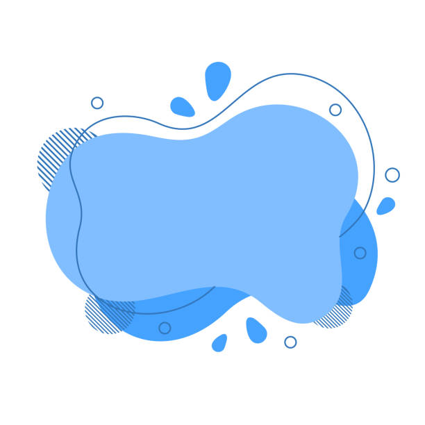 абстрактный элемент дизайна жидкости - textured render form water stock illustrations