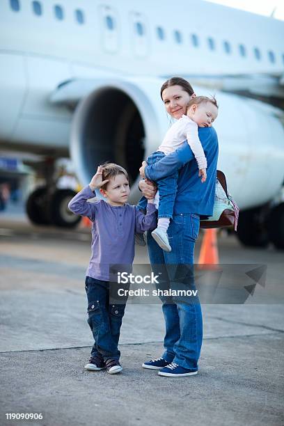 Family Travelling Stock Photo - Download Image Now - Adult, Airplane, Airport