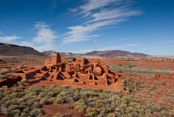 wupatki pueblo - coconino national forest foto e immagini stock