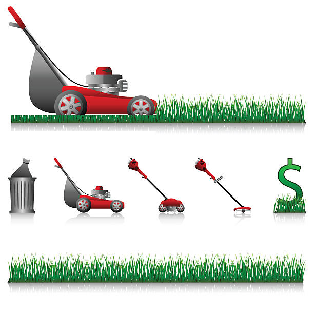 Lawn Care icons vector art illustration