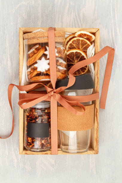 istock Zero waste home made gifts for Christmas and other holidays. Rustic, reusable, eco friendly packaging without plastic 1190917710